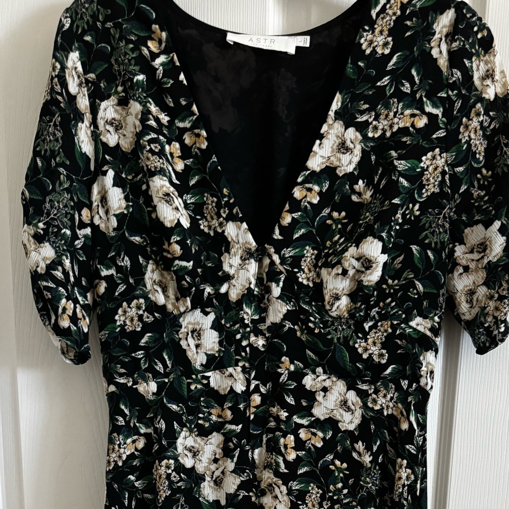 Midi dress, green/black multi